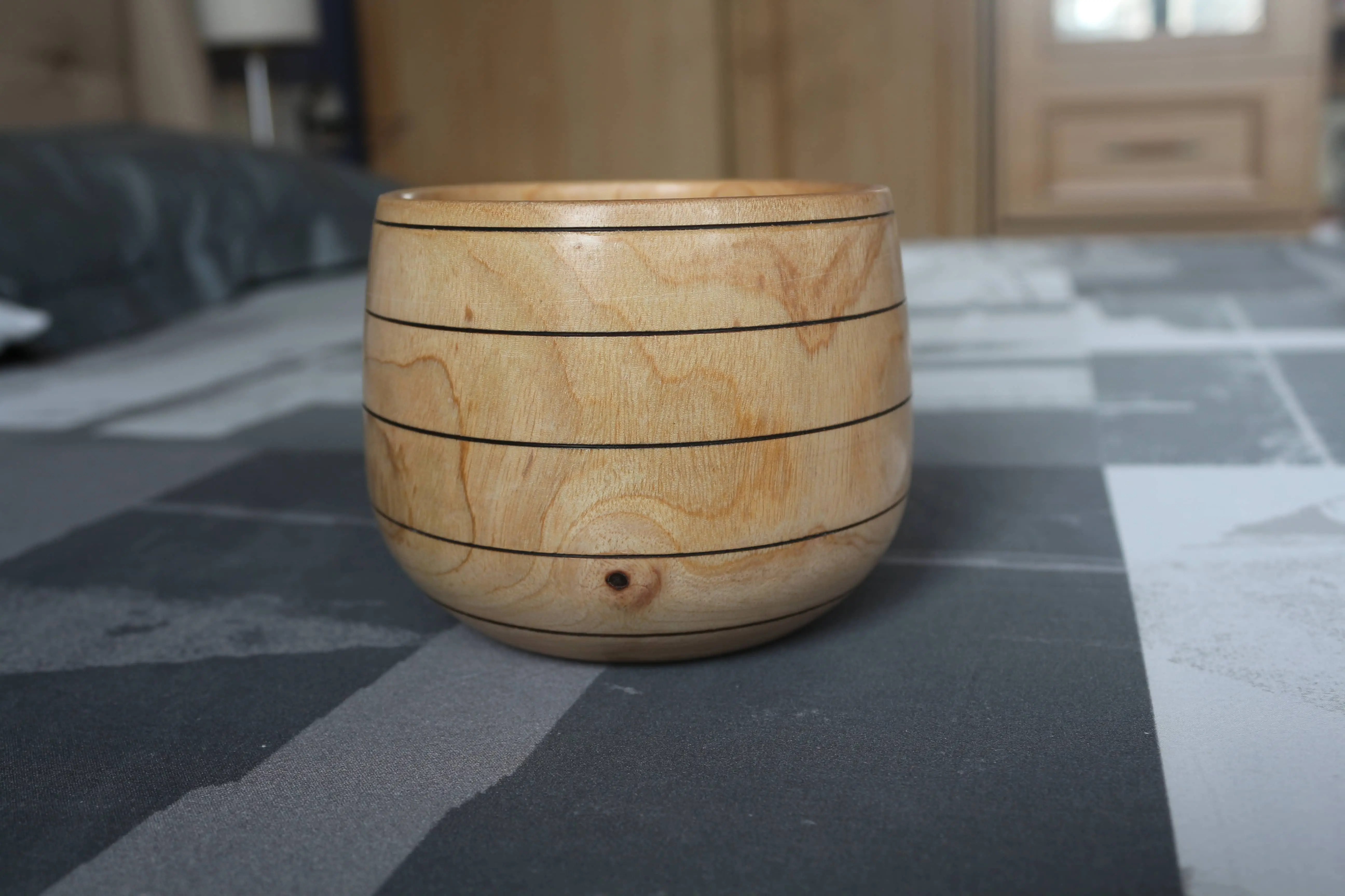 wooden handicraft bowl